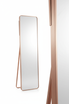 Rose Gold Metal Slim Full Length Floor Mirror studio