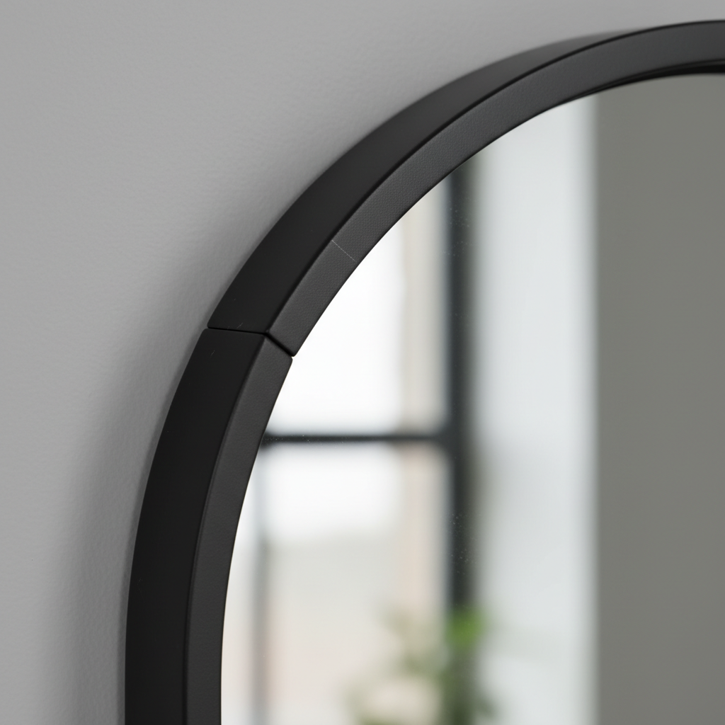 Cathedral Arch Full Length Floor Mirror - arch top frame detail