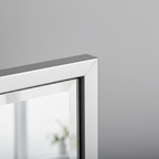 Sleek Silver Slim Frame Full Length Floor Mirror - frame detail