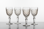Vintage Cut Crystal Wine Glass Set studio
