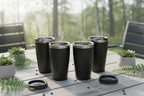Stainless Steel Insulated Tumbler Set on outdoor table