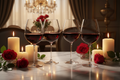 Classic Crystal Bordeaux Wine Glass Set on marble table