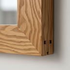 Rustic Oak Wood Frame Full Length Floor Mirror - wood grain detail