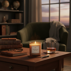 Cedarwood & Vetiver Deep Forest Scented Candle - lifestyle scene