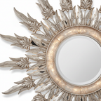 Venetian Sunburst Wall Mirror silver detail