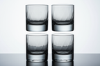 Smoked Glass Whiskey Tumbler Set studio