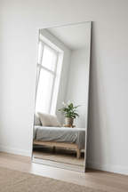 Crystal Clear Frameless Full Length Floor Mirror