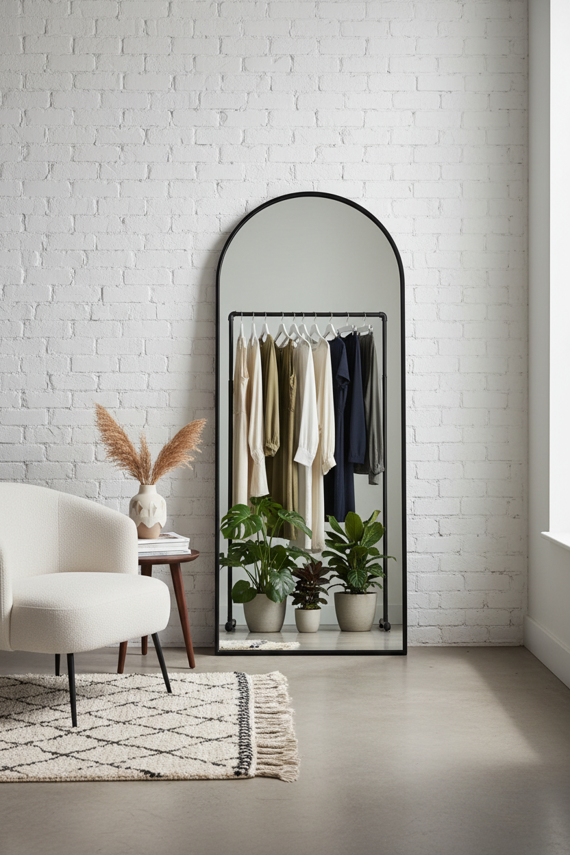 Cathedral Arch Full Length Floor Mirror - dressing room styling