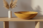 Spun Bamboo Decorative Display Bowl on console table