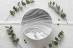 Marble Pattern Ceramic Decorative Bowl top view