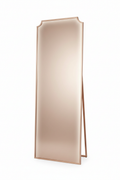 Champagne Rose Gold Slim Frame Full Length Floor Mirror - white background product shot