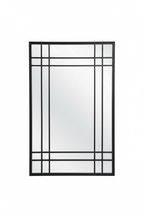 Industrial Loft Rectangular Wall Mirror with black metal frame