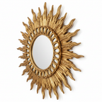 Venetian Sunburst Wall Mirror side angle
