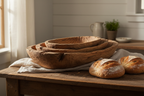Rustic Dough Bowl Set on farmhouse table