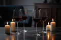 Smoked Grey Crystal Wine Glass Set on black marble