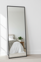 Minimalist Black Metal Frame Full Length Floor Mirror