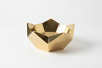 Geometric Brass Metal Decorative Bowl studio