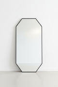 Geometric Hexagon Full Length Floor Mirror - white background product shot