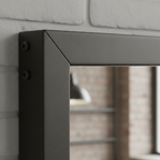 Industrial Loft Rectangular Wall Mirror - frame detail close-up