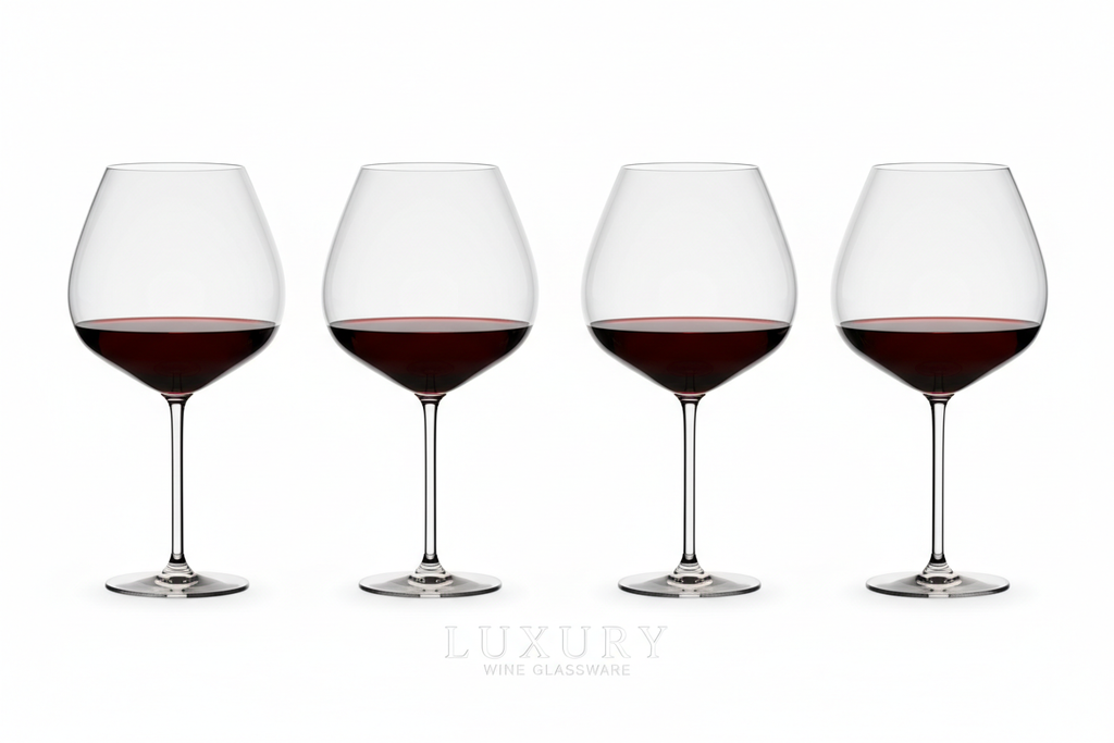 Burgundy Wine Glass Set studio