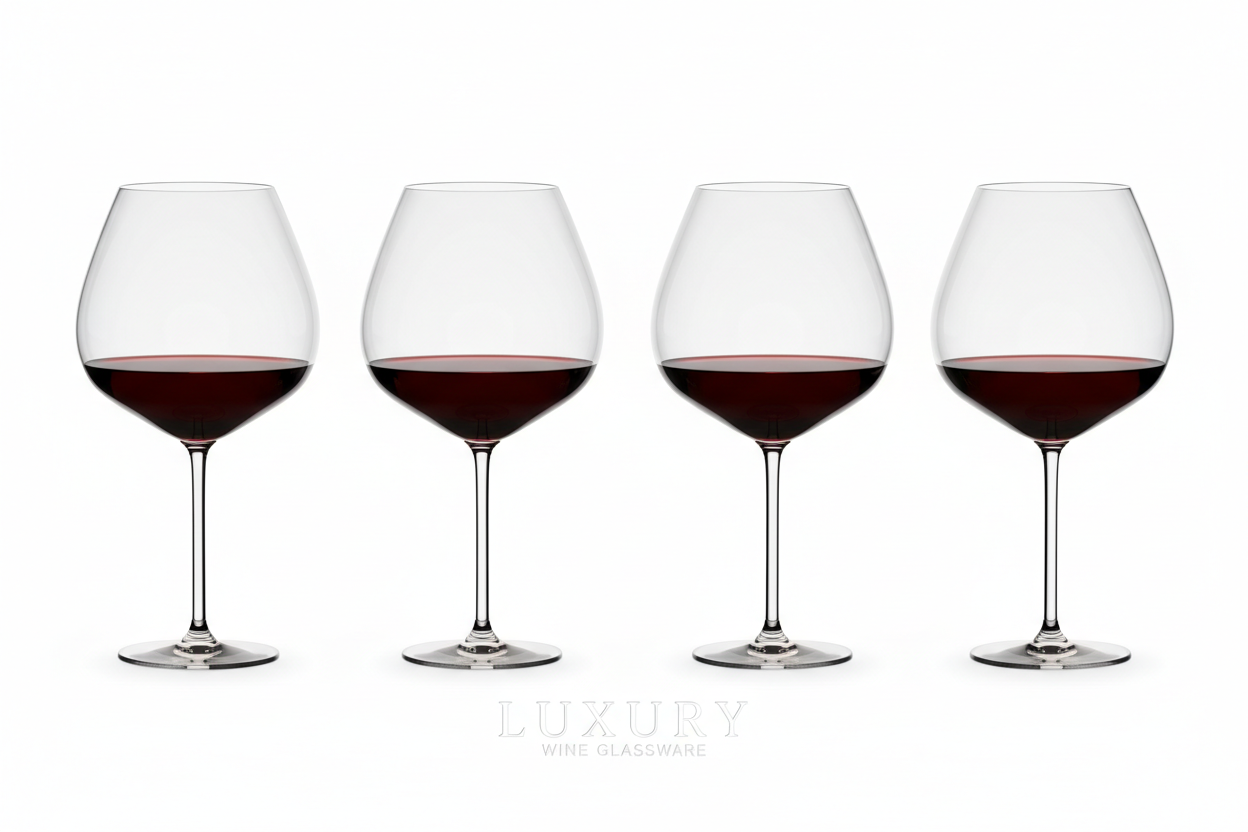 Burgundy Wine Glass Set studio