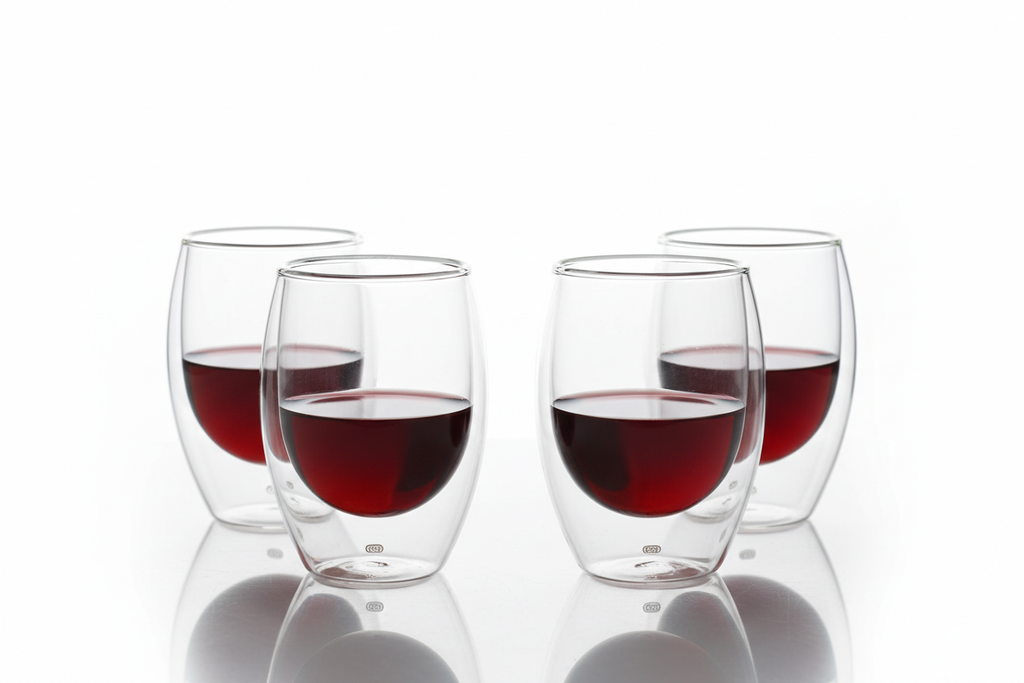 Double Wall Insulated Wine Glass Set studio