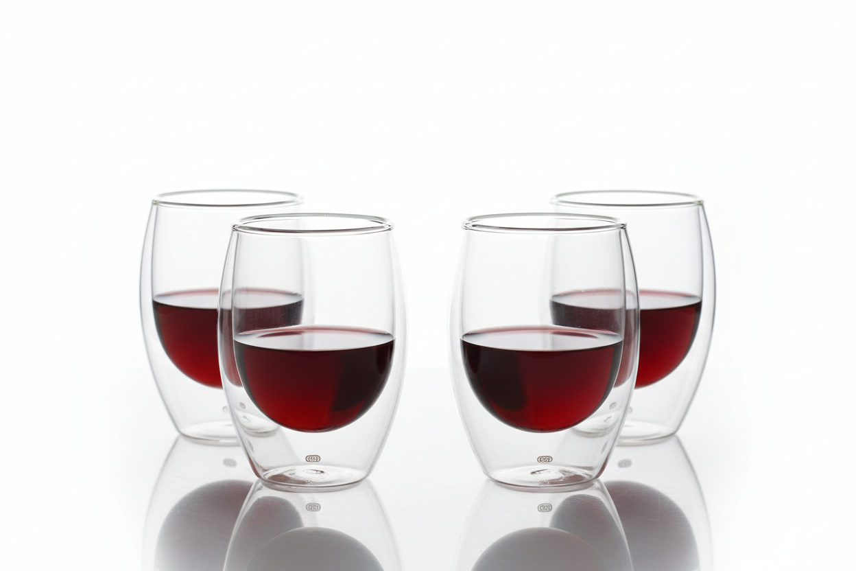 Double Wall Insulated Wine Glass Set studio