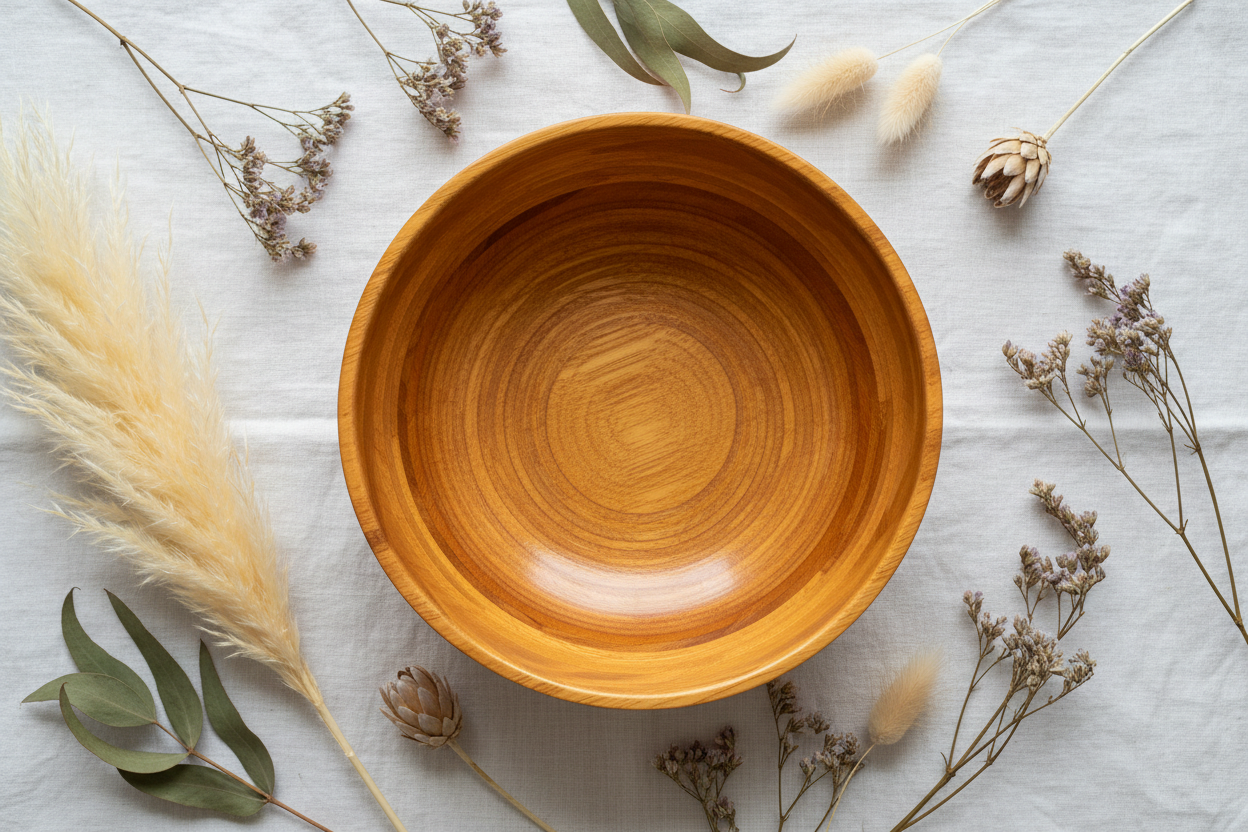 Spun Bamboo Decorative Bowl texture close up
