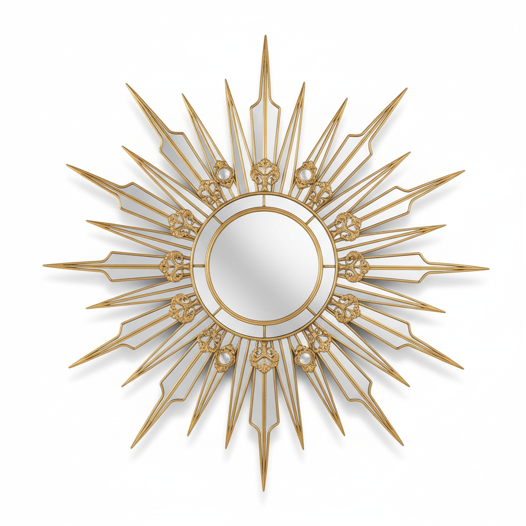 Venetian Sunburst Wall Mirror gold