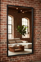 Industrial Loft Rectangular Wall Mirror - loft living room styling