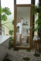 Eco Natural Bamboo Frame Full Length Floor Mirror - tropical zen bathroom