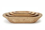 Rustic Dough Bowl Set of three studio