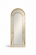 Art Deco Sunburst Gold Full Length Floor Mirror - white background product shot