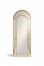 Art Deco Sunburst Gold Full Length Floor Mirror - white background product shot