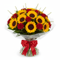 Sunny Love Sunflower Rose Bouquet 30 Stems