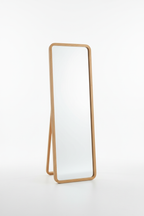 Slim Oak Natural Wood Full Length Floor Mirror studio