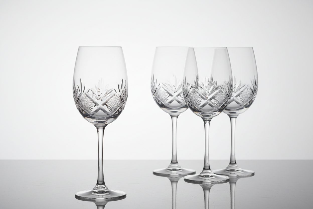 Classic Crystal Wine Glass Set studio