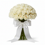 Pure Elegance White Rose Bouquet 55 Stems