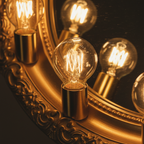 Hollywood LED Bulb Full Length Vanity Floor Mirror - LED bulb detail