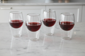 Double Wall Insulated Wine Glass Set on marble surface