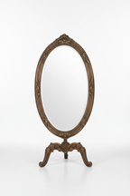 Antique Bronze Oval Full Length Floor Mirror studio