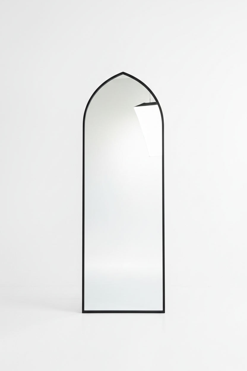Cathedral Arch Full Length Floor Mirror - white background product shot