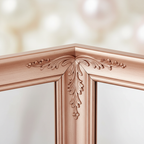Champagne Rose Gold Slim Frame Full Length Floor Mirror - frame finish detail