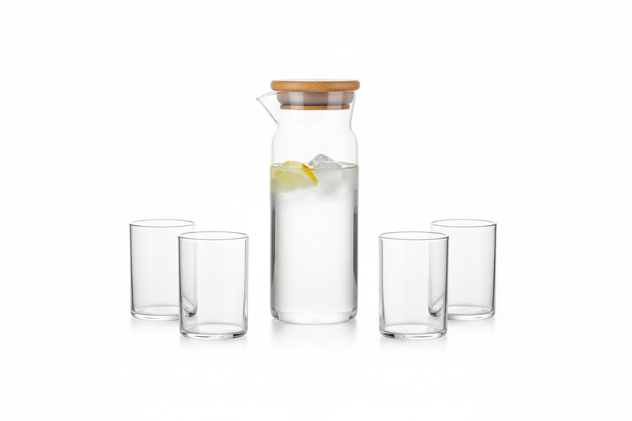 Borosilicate Glass Water Carafe Set studio