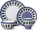 Happiness Vienna 16-Piece Elegant Lightweight White Porcelain Dinnerware Set