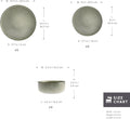 Happiness 18-Piece Modern Stoneware Dinner Set for 6