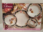 Happiness Black Satin 20-Piece Dinnerware Set