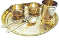 Happiness Elegant Handcrafted Brass Dinner Set – Luxurious Brass Tableware