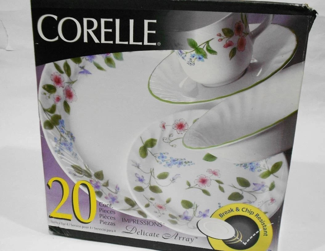 Happiness Delicate Array 20-Piece Dinnerware Set with Serving Platter