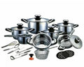 Happiness 23-Piece Stainless Steel Induction Non-Stick Cookware Set
